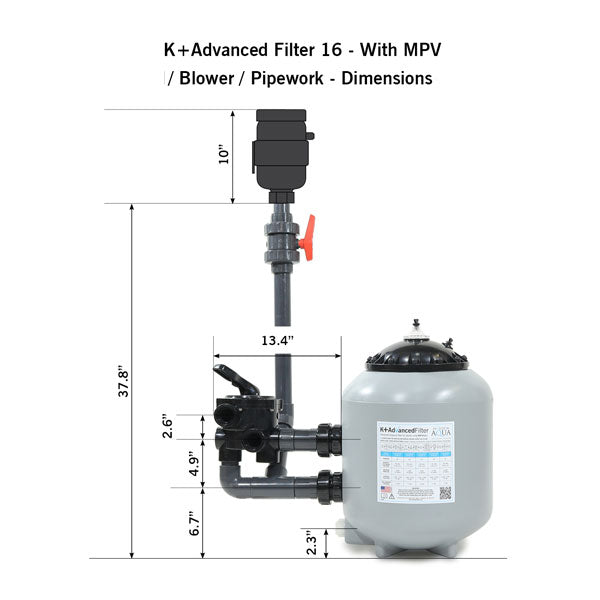 Evolution Aqua K+ Advanced Pressure Filter 16