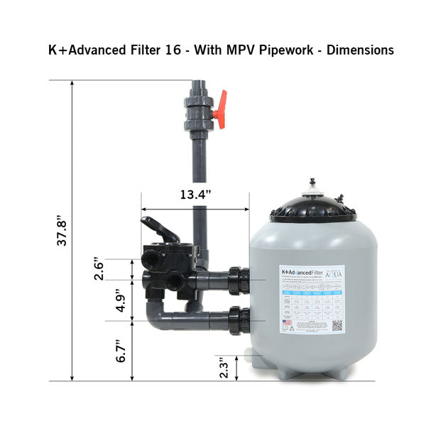 Evolution Aqua K+ Advanced Pressure Filter 16
