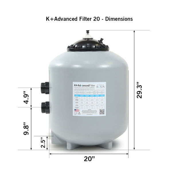 Evolution Aqua K+ Advanced Pressure Filter 20