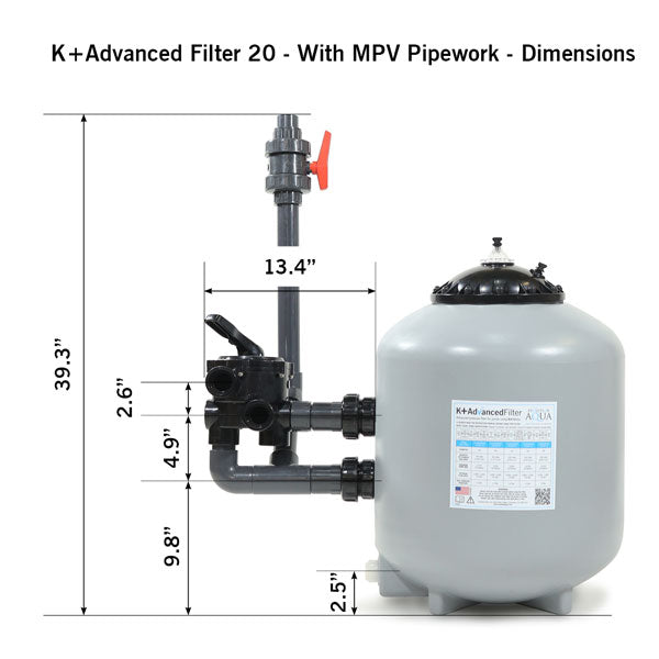 Evolution Aqua K+ Advanced Pressure Filter 20